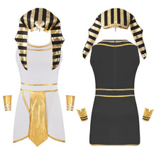 Egyptian Pharaoh King Costume with Cuffs Snake Head Hat