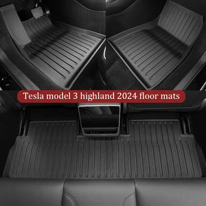 Tesla Model 3 2024 Highland Floor Mats & Waterproof Anti-slip Trunk Liner