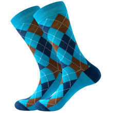 Happy Colorful Striped Argyle Geometric Print Socks