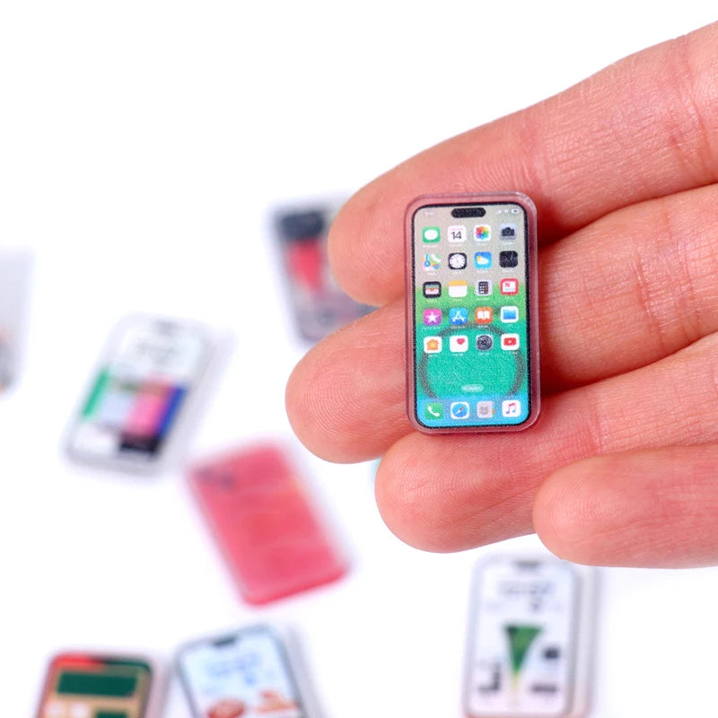 5Pcs 1:12 Dollhouse Miniature Mobile Phone Simulation