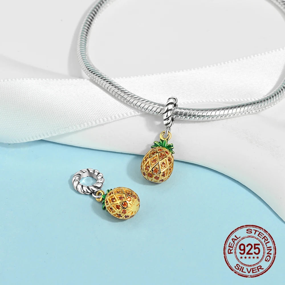 Golden Series 925 Sterling Silver Charm Bracelet