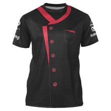 Short Sleeve 3D Print Chef Uniform