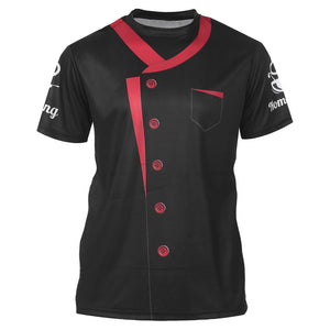 Short Sleeve 3D Print Chef Uniform