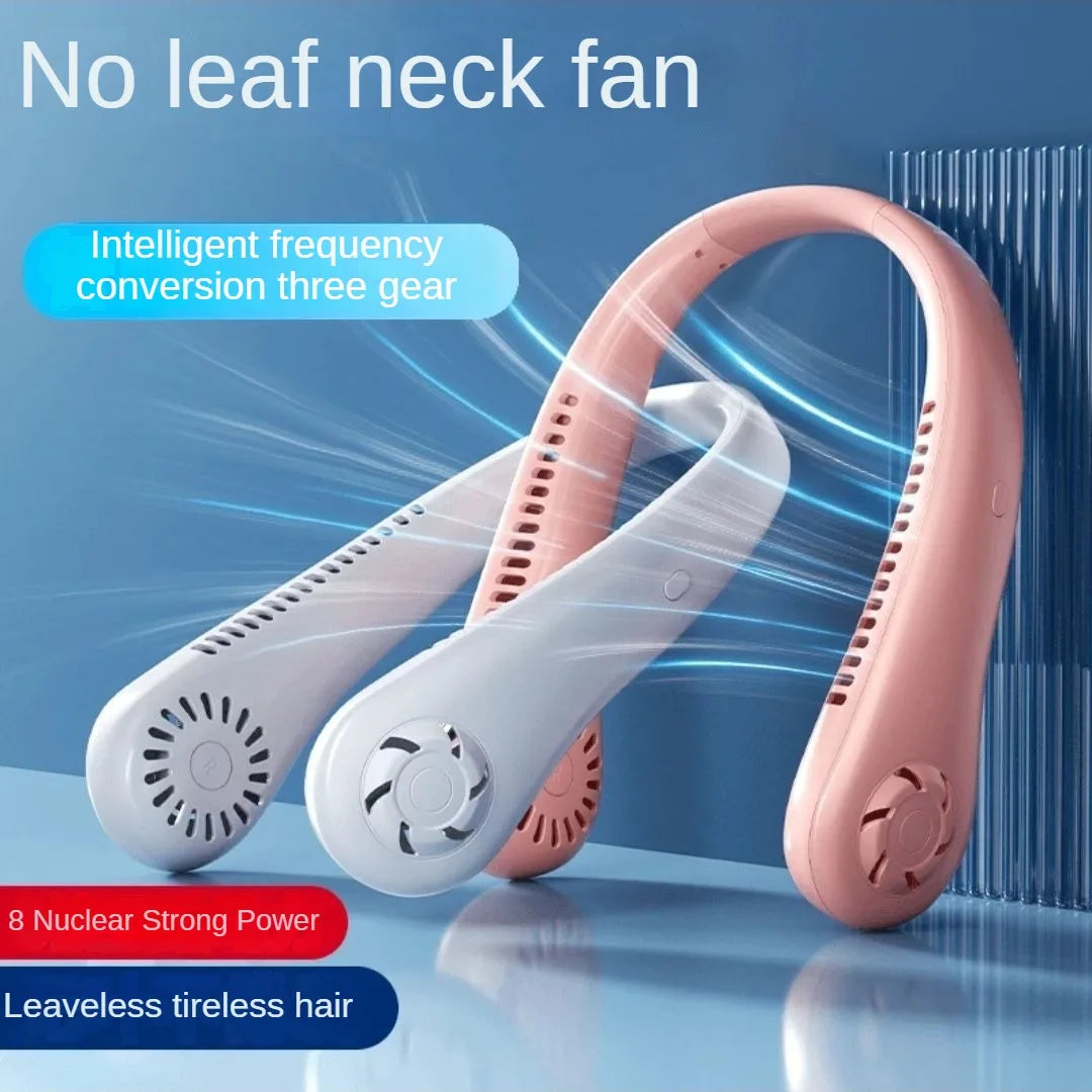 Long Endurance Mini Neck Mounted Portable Bladeless 3 Speed Fan