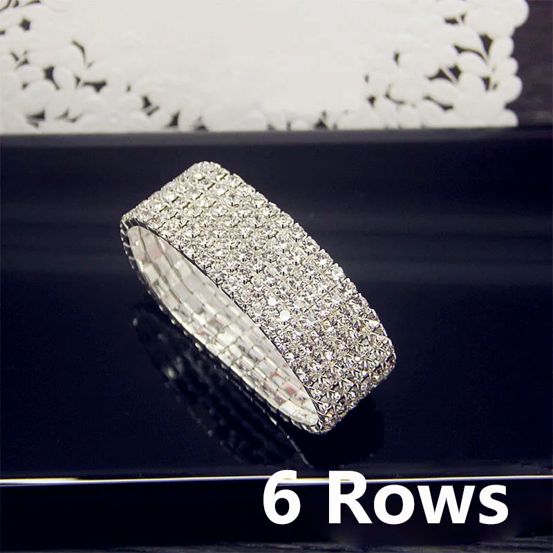 AAA Cubic Zirconia Crystal Elastic Bracelet