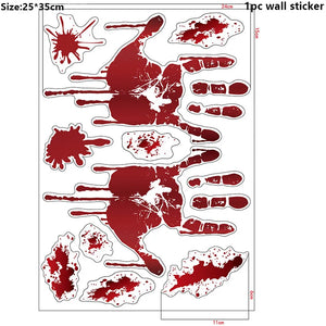 Halloween Bloody Wall Stickers Decorations