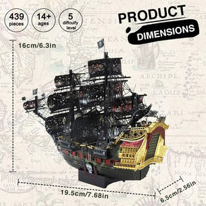 3D Metal Puzzle The Queen Anne's Revenge Pirate Ship