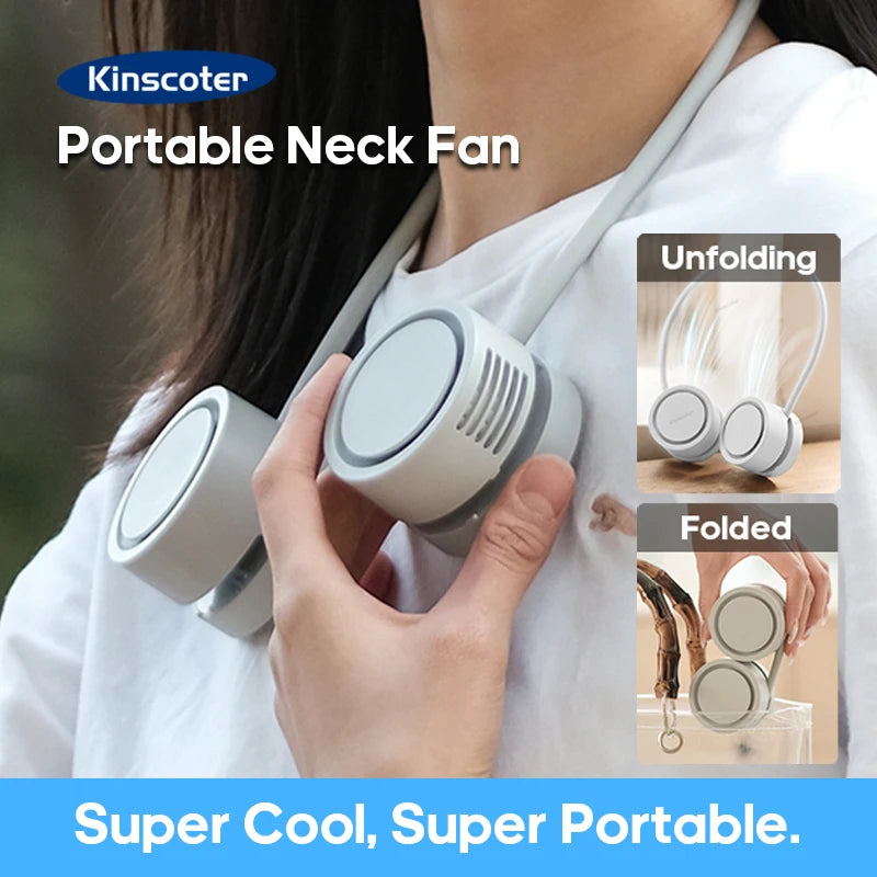 Mini Bladeless Portable Hanging Hands-Free Neck Fanf