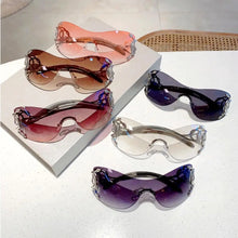 KLASSNUM Rimless Stylish Gradient Lens Metal Frame Eyewear