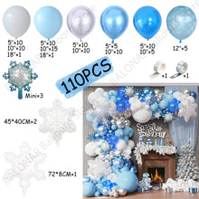 110Pcs Ice Snow Theme Balloon Garland Kit