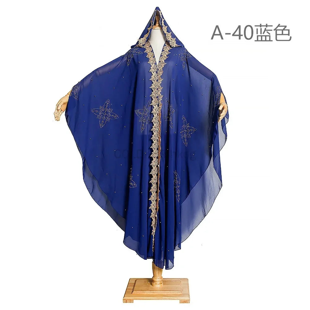Muslim Chiffon Maxi Kaftan Dress