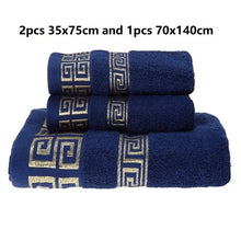 Cotton Geometric Pattern Bath Towel Set