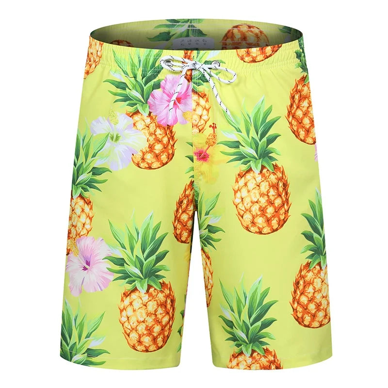 Colorful 3D Print Graphic Swim Trunks