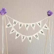 Birthday Cake Flag Topper Decoration