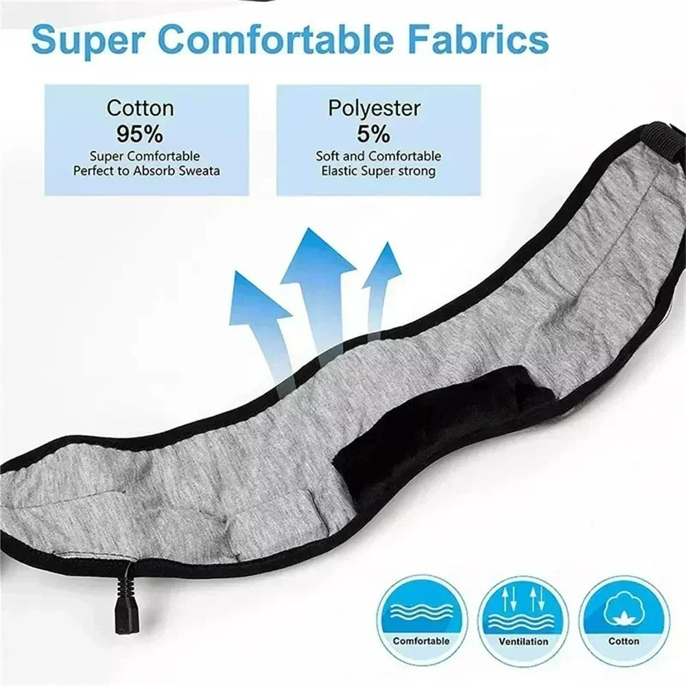 Bluetooth Headband Elastic Wireless Eye Mask Blackout Noise Cancellation