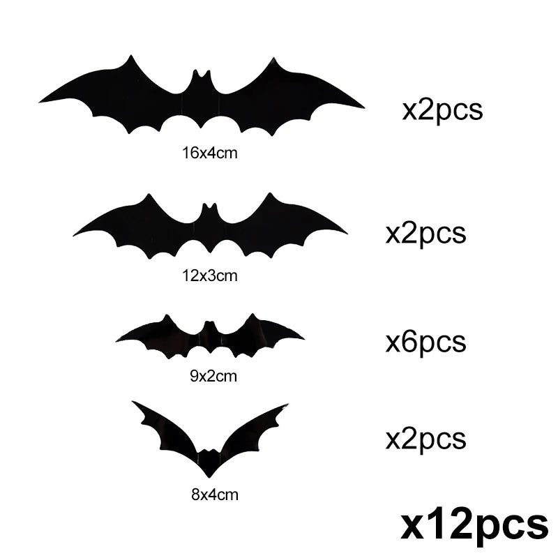 Halloween 3D Black Bat Wall Stickers