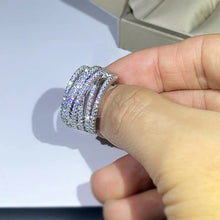 Huitan Micro Paved Cubic Zirconia Modern Design Ring