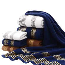 Cotton Geometric Pattern Bath Towel Set