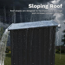 3x3FT Outdoor Storage Shed with Sloping Roof and Single Lockable Door