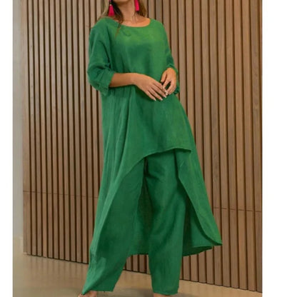 Cotton Linen Casual 2 Piece Set