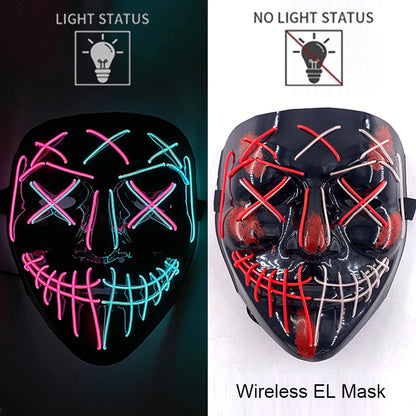 The Purge Horror Wireless LED Glow Mask