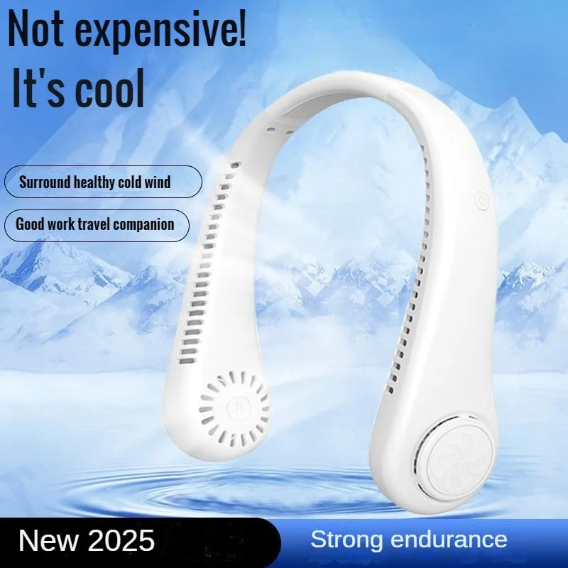 Long Endurance Mini Neck Mounted Portable Bladeless 3 Speed Fan