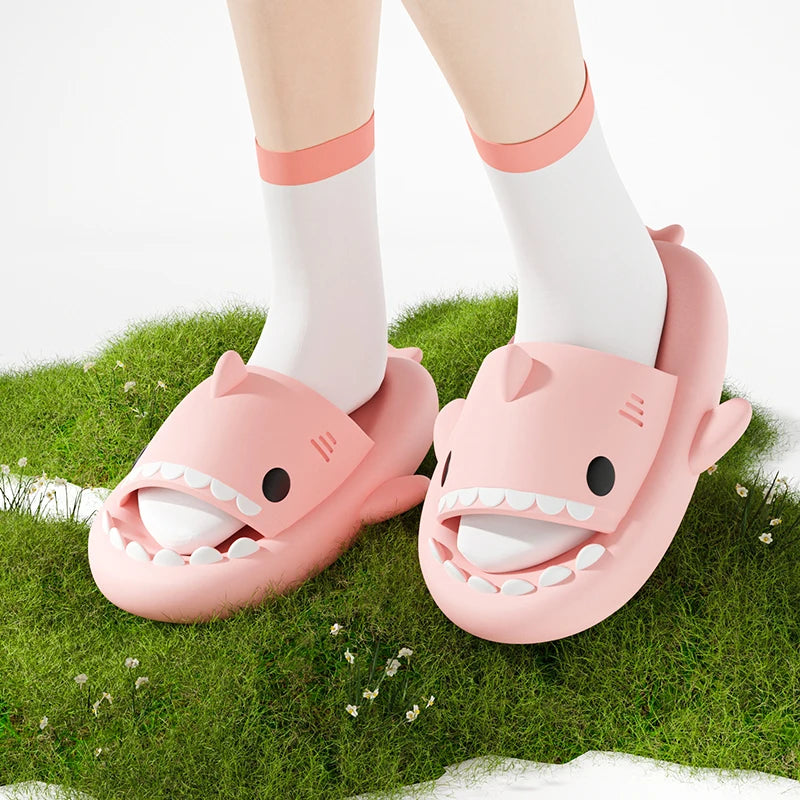 Soft Cloud Platform Shark Slippers