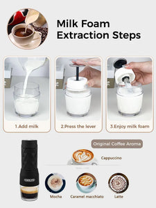 Cafelffe 3 In1 Portable Coffee Machine Manual Espresso Maker For Capsule & Ground Hand Press Brewer