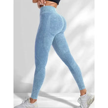 Seamless High Waist Hip Lifting Sand Washed Leggings