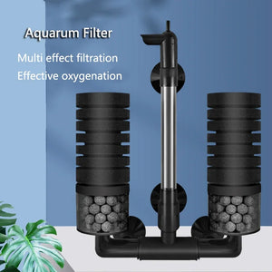 Aquarium Fish Tank Air Pump Skimmer Biochemical Sponge Filter