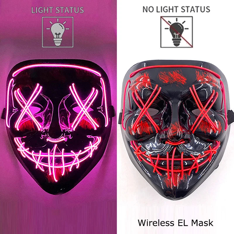 The Purge Horror Wireless LED Glow Mask