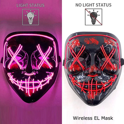 The Purge Horror Wireless LED Glow Mask