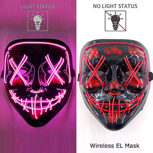 The Purge Horror Wireless LED Glow Mask