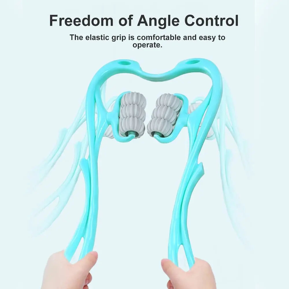 Handheld Neck Massager Trigger Point 6 Ball Roller Massager