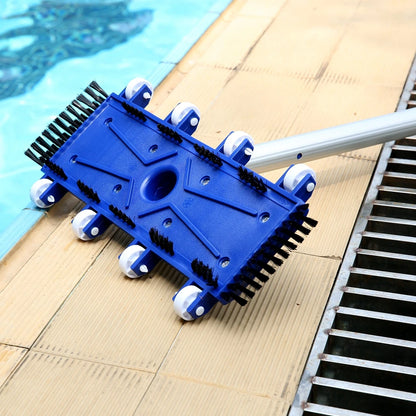 14" Swimming Pool Vacuum Head with Brush & Suction Wheel