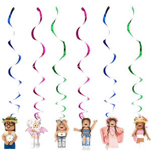 Pink Robloxed Theme Birthday Party Decorations Tableware Balloons Cups Plates Banner Backdrop Set