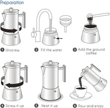 Easyworkz Diego Stovetop Espresso Maker Stainless Steel Italian Coffee Machine
