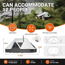 Large Waterproof & Windproof Tent w/Stove Jack