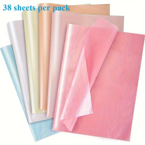 38 Sheets Colored Tissue Paper for Packaging Gifs