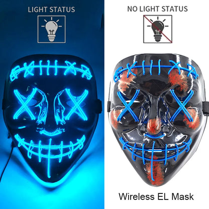 The Purge Horror Wireless LED Glow Mask