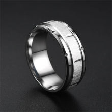 8mm Stainless Steel Solid Titanium Ring