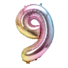 32inch Rainbow Gradient Number Foil Balloons