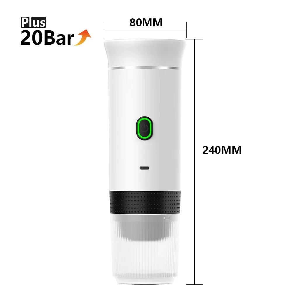 Wireless Electric Portable Espresso Coffee Machine for Car & Home Camping