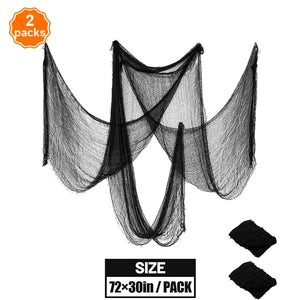 Black White Creepy Cloth Spooky Gauze Fabric Halloween Decoration hall
