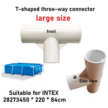 5.5cm Inflatable Swimming Pool Bracket Pin 2.2-4.5m Three Way T-Shaped Adapter Pool Replacement Spare Parts