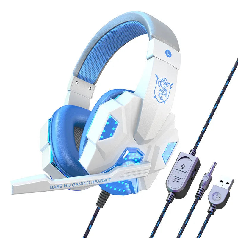 SW-G830 Gaming HiFi Stereo Sound Wired RGB Headset with Mic Breathing Lights