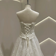 Romantic Strapless See-Through Wedding Dress