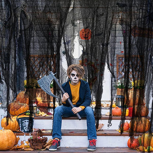 Black White Creepy Cloth Spooky Gauze Fabric Halloween Decoration hall