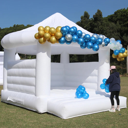 14ft Commercial White Inflatable Trampoline Castle