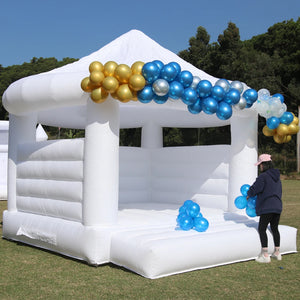 14ft Commercial White Inflatable Trampoline Castle